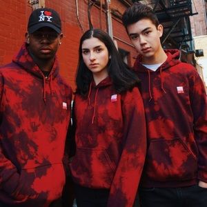 INDIGO CLOTHING CO red tie dye hood